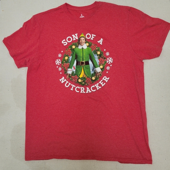 Elf Son of a Nutcracker Holiday Christmas Men's Graphic T-shirt Size Large - Picture 4 of 6